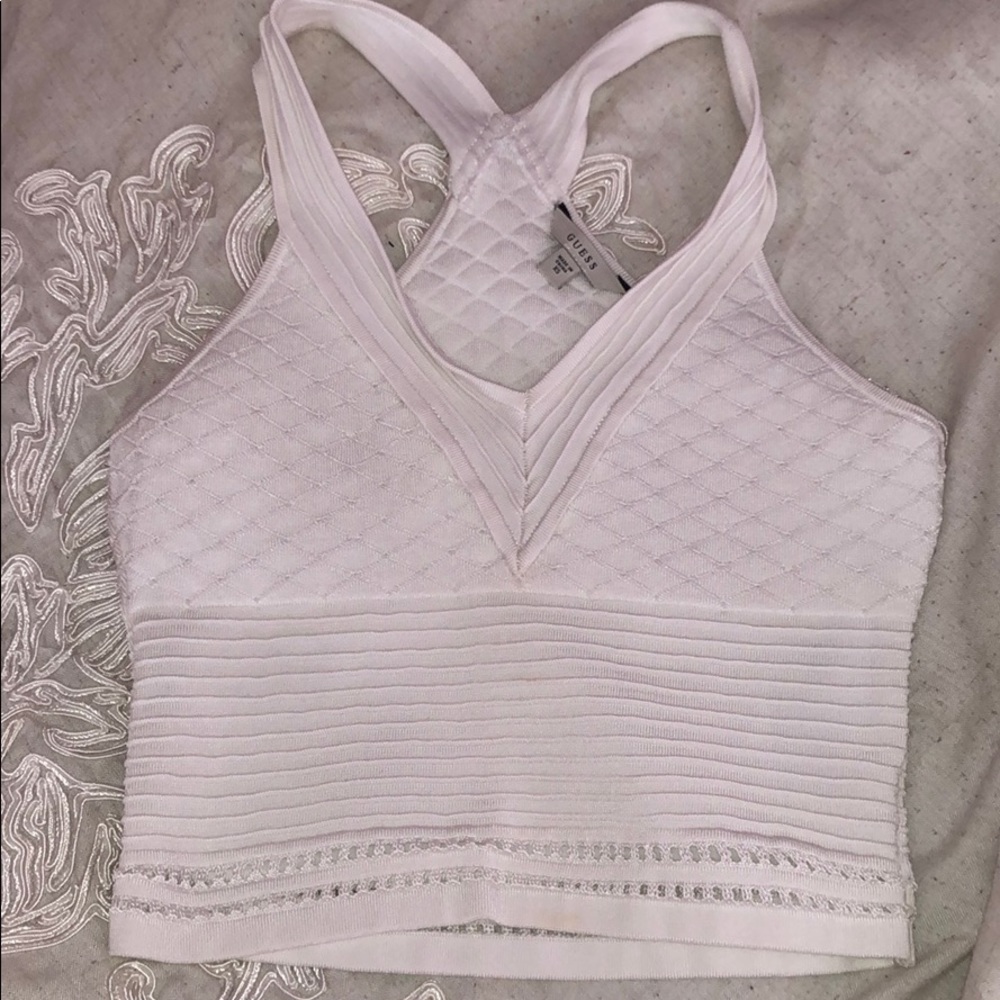 White Guess Crop top